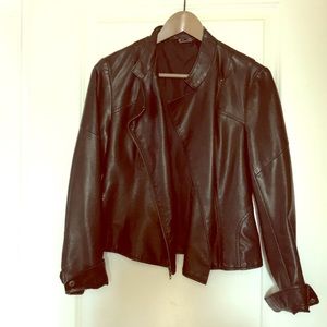 Black vegan leather jacket